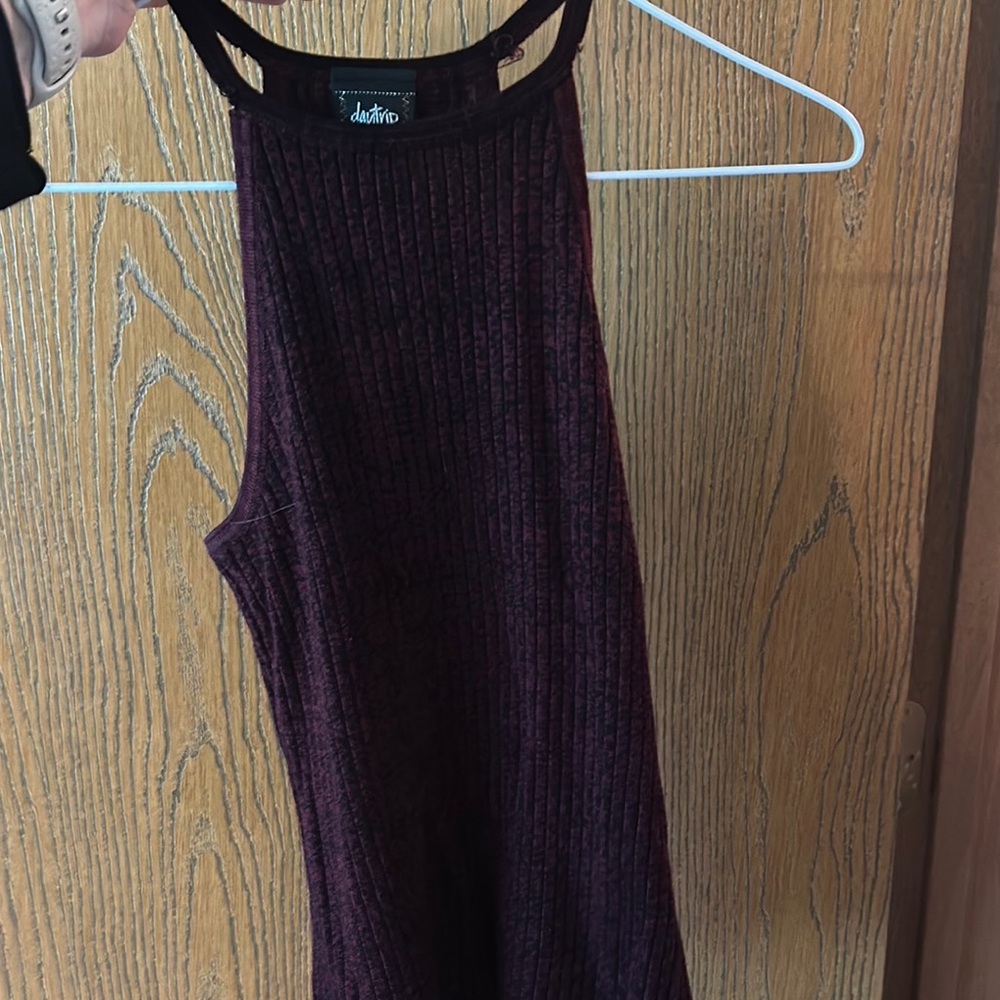 Daytrip Burgundy Ribbed Tank Top